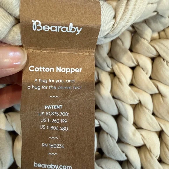 New Bearaby Cotton Weighted Blanket 10 pounds - Picture 2 of 3